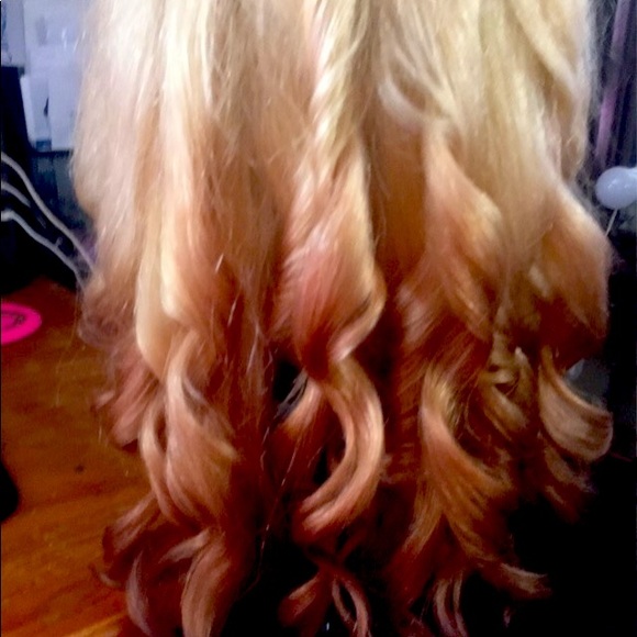 Human Hair Lace Front Wig with Reverse Ombre color - Picture 2 of 3